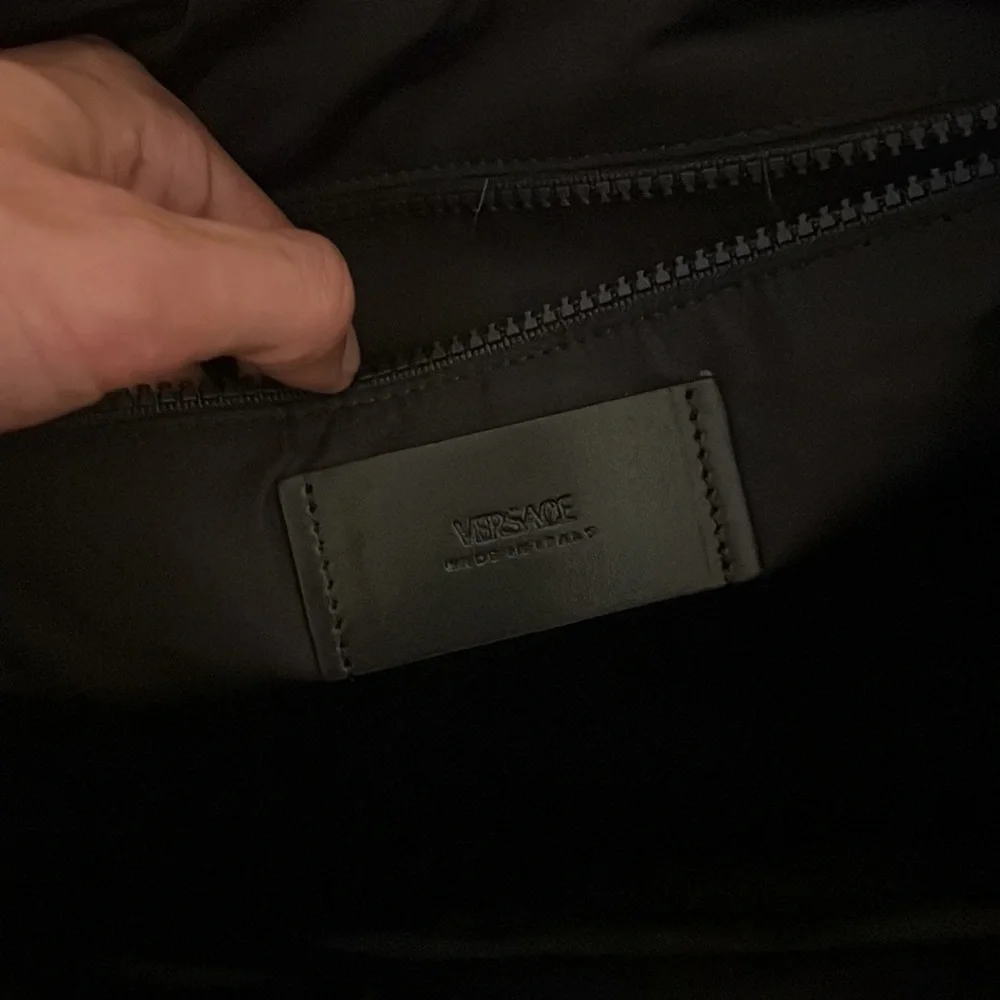 “Versace” all over logo monogram print unisex large backpack NEW - Picture 14 of 14